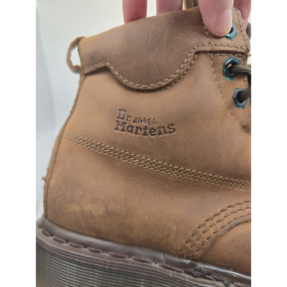 DR. MARTENS Womens Chunky Brown Leather Lace Boots. Worn 1 Time Size 5 - Picture 6 of 14